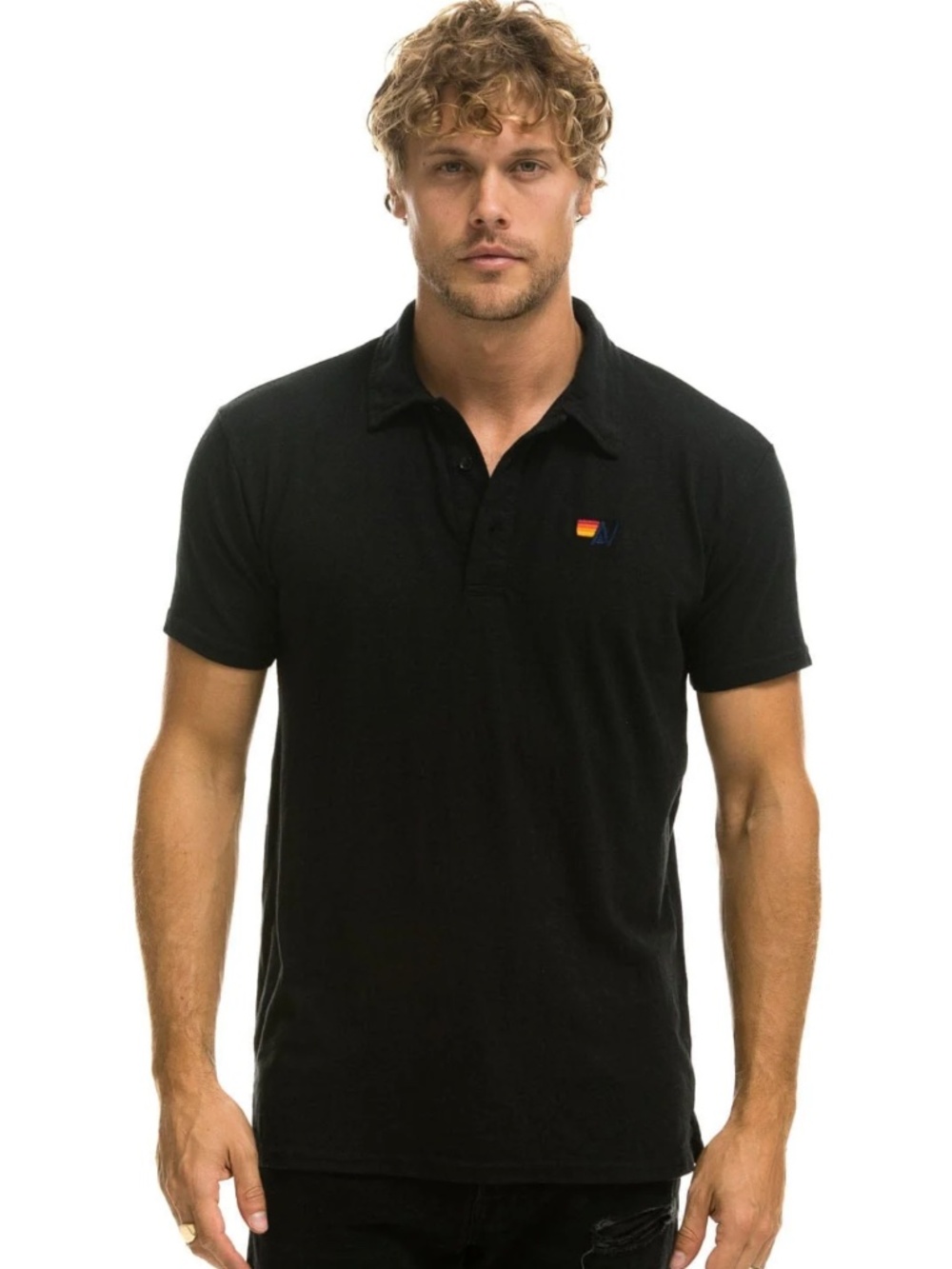 Aviator Nation Polo Black Small